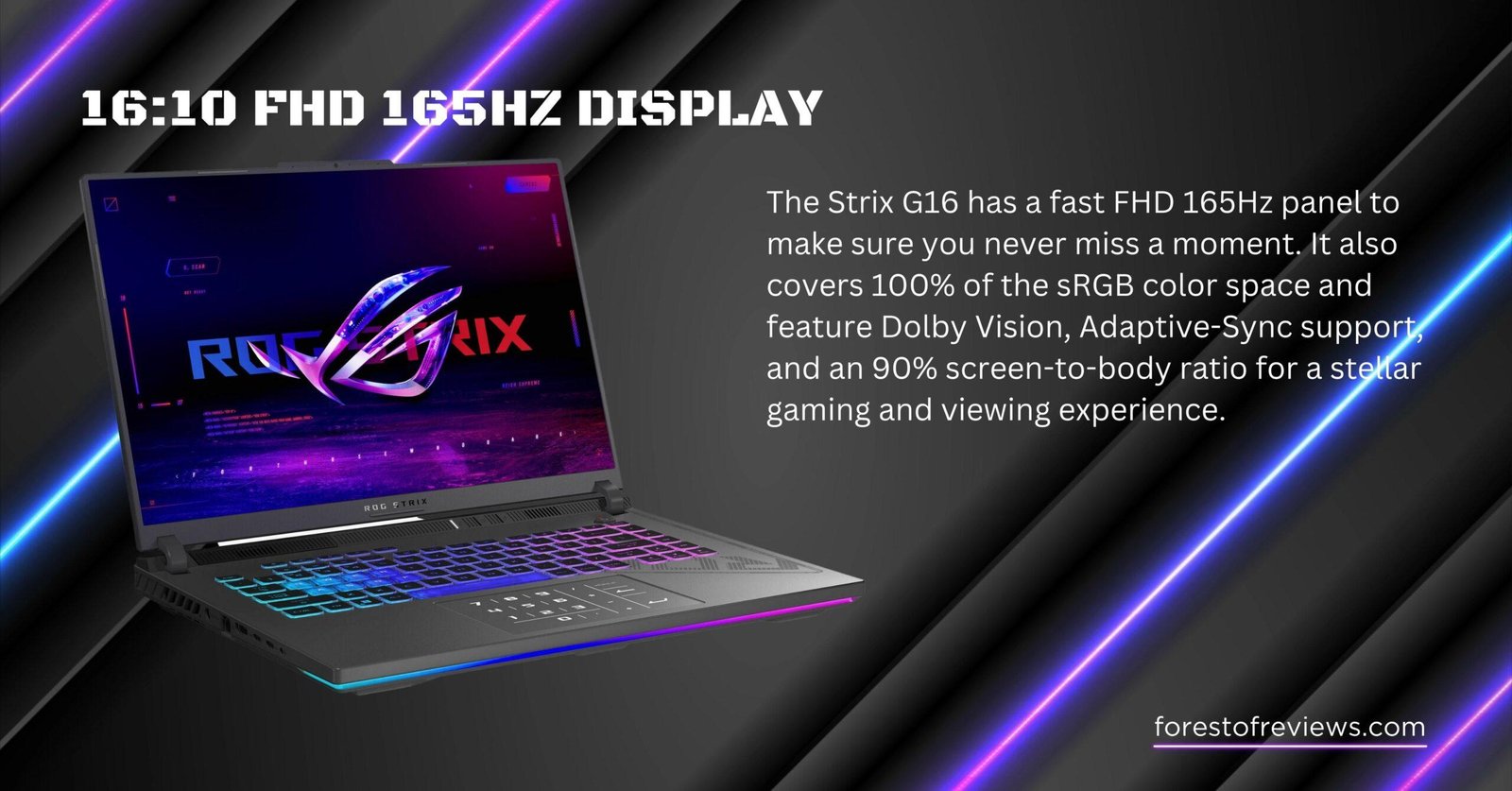 ASUS ROG Strix G16 (2023) 16_10 FHD 165Hz Display