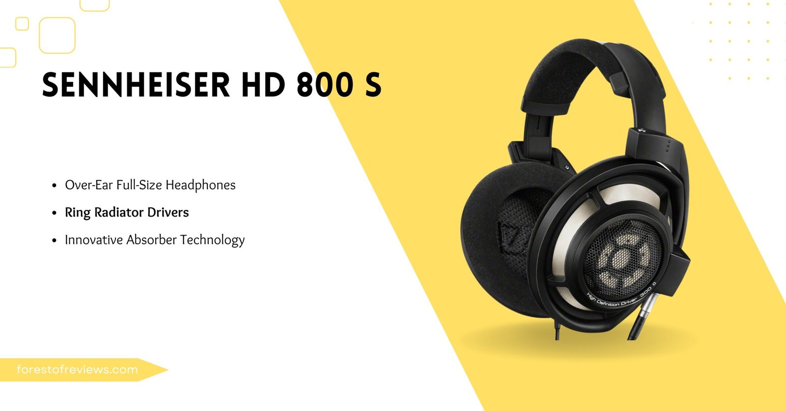 Sennheiser HD 800 S Over-the-Ear Audiophile Reference Headphones